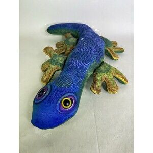 Vintage Salamander Graphix Lizard Gecko Plush Stuffed Pillow Decor Missing Eye